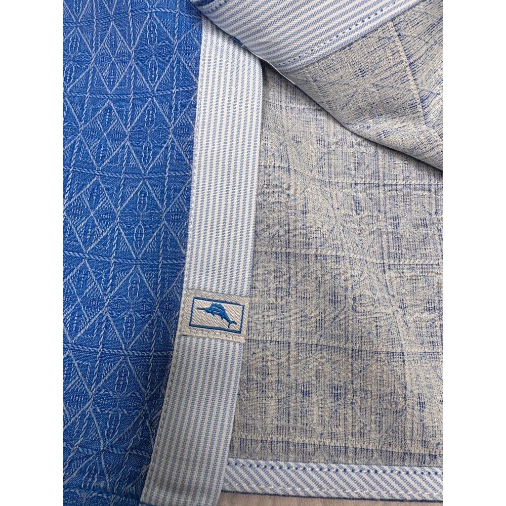 Tommy Bahama 100% Silk Blue Shirt Button Up SZ XL/TG Luxury - Picture 4 of 12